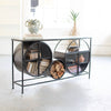 Another image of Kalalou Looking for an eye-catching and unique console that will really make a statement in your home? Look no further than our Iron and Glass Circles Console! This piece is perfect for adding a touch of personality and style to any room, and its versatile design means it can be used in a variety of ways. (SKU# tb1). This table is available in Coffee Table Mart with Free Shipping.