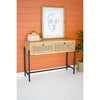 Impressive Kalalou We all know that first impressions are important. So make sure your home makes a great one with our Wood Console With Woven Cane Drawers. This charming piece is perfect for hiding away all that entryway clutter or for storing all your miscellaneous junk. (SKU# tb1). This table is available in Coffee Table Mart now. Enjoy Buy Now Pay Later.