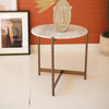 Another image of Kalalou Looking for a sturdy and stylish side table? Look no further than our Iron Side Table with Marble Top.(SKU# tb1). This table is available in Coffee Table Mart with Free Shipping.
