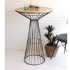 Another image of Kalalou If you're looking for a modern bar table that will bring some serious style to your home, then you need to check out our iron bar table with round wooden top.(SKU# tb1). This table is available in Coffee Table Mart with Free Shipping.