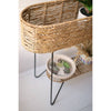 Kalalou Looking for a stylish and organic way to display your plants? Look no further than our Large Oval Seagrass And Iron Planter! This beautiful planter is perfect for a sunny indoor spot or outside area, and features plenty of room for a variety of plants or herbs. (SKU# tb1) in another angle. This table is available in Coffee Table Mart now.